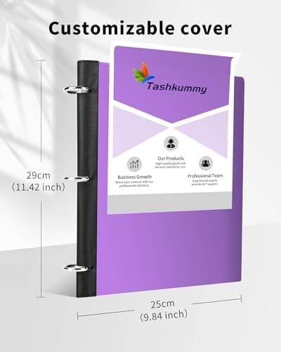 Tashkummy 360° Pivotable 3 Ring Binder, Upgraded Foldable Binders 1 inch 4 Pack, Thin Small Three Ring Binder Fits 8.5" x 11", for Home, School and Office Binders Supplies - Thumbnail 6