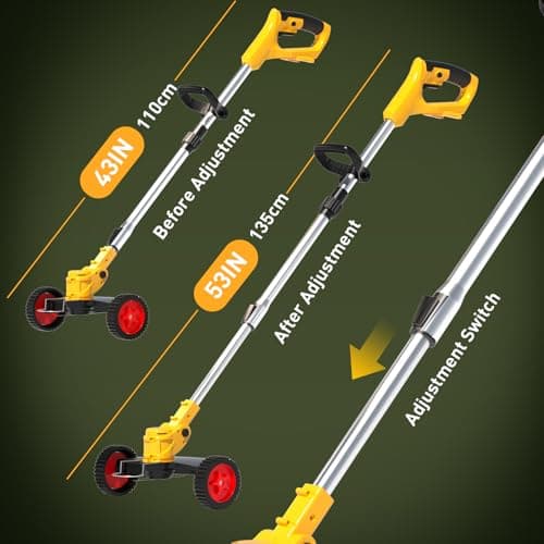 20V Cordless Weed Wacker and Leaf Blower Combo Kit with 2 Batteries, Electric String Trimmers with 11 Pcs Blades for Makita Battery Grass Trimmer Lawn Mower Eater Brush Cutter Yard Garden Tool YellowC - Thumbnail 5