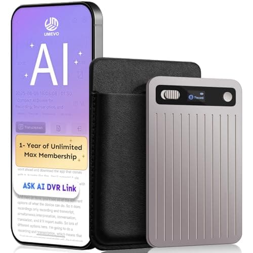 UMEVO Note Plus AI Voice Recorder : Unlimited Transcribe & Summarize, AI Note Taking Device 64GB with Case, App Control, 140 Languages for Calls, Lectures, Meetings, Interviews (Rose Gold) - Image 1