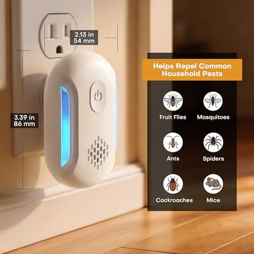 Cozlite 2026 Upgraded 2-Mode Ultrasonic Pest Repeller, 4-Pack Pest Repellent Ultrasonic Plug in for Mice, Roaches, Geckos and Spiders, Indoor Ultrasonic Rodent Repeller, White - Thumbnail 6