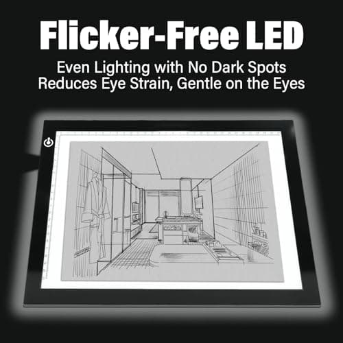 A4 Light Box for Tracing – Ultra-Thin LED Light Table with Adjustable Brightness, USB Powered Light Board for Kids, Artists, Tattoo Transfer, Drawing, Sketching, Stenciling & Art Projects - Thumbnail 4