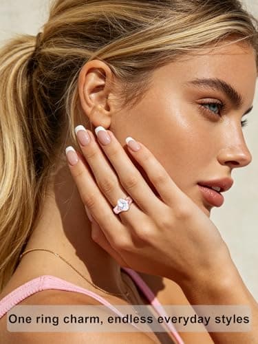 Silicone Ring with Stone Silicone Rings for Her–Comfortable Everyday Workout Ring, 4 Colors Included, Rose Gold Plated Cubic Zirconia Oval Ring with Celtic Knot, Patent Pending Design, Rose Gold Plated Size 10 - Thumbnail 4
