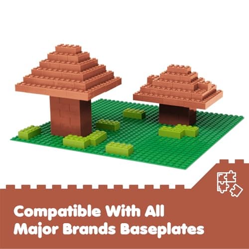 Lekebaby Classic Building Bricks, 200 Piece 2x4 Building Blocks STEM Creative Building Toys Compatible with All Major Brands, Educational Toy for Boys Girls 6 Years Old and Up(2x4 Light Brown) - Thumbnail 5