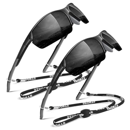 WEAROYO Polarized Sunglasses Men Womens,Flexible TR90 Semi Rimless Frame,Wraparound UV400 Sports Sun Glasses Running Fishing - Image 1