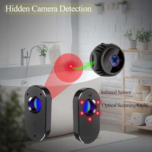 KAXYUYA Camera Finder, Hidden Camera Detector, GPS Tracker Signal Scanner Listening Device RF Bug Detector Professional Multi-Function for Car, Hotel, Meeting - Thumbnail 3