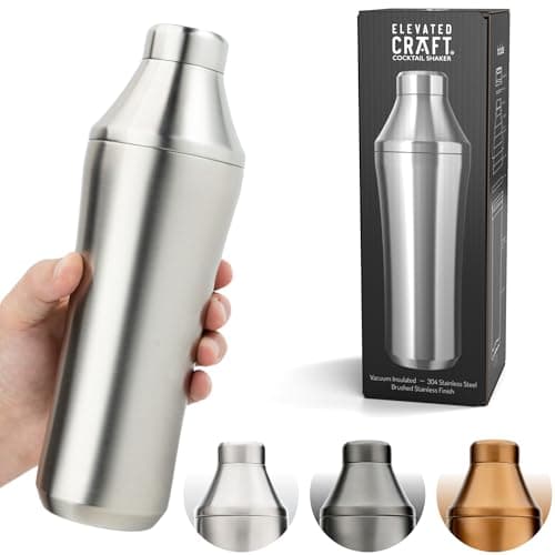Elevated Craft Hybrid Cocktail Shaker - Premium Vacuum Insulated Stainless Steel Cocktail Shaker - Innovative Measuring System - Martini Shaker for the Home Bartender - 28oz Total Volume - Image 1