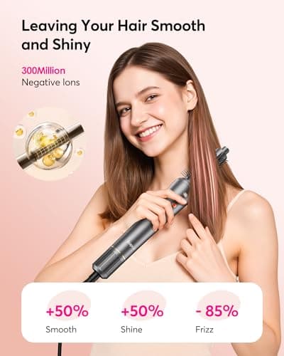 2-in-1 Hair Dryer Brush, Ionic Blow Dryer Brush for Fast Drying & Styling, Hot Air Brush for Smooth, Frizz-Free & Volumizing Hair, Lightweight Easy-to-Use for Daily Styling - Thumbnail 5