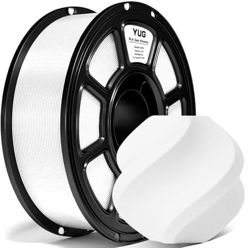 Silk PLA Filament 1.75mm,3D Printer Filament with a Metallic Glossy Finish, Dimensional Accuracy +/- 0.02 mm, 1kg Spool(2.2lbs) Fits for Most FDM 3D Metallic White Silk Filament - Image 1