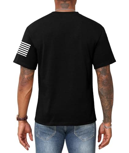 KESIHAN American Flag Shirt Men's Freedom Shirt Patriots Punisher Shirt Mens Graphic True Classic Tees - Thumbnail 5