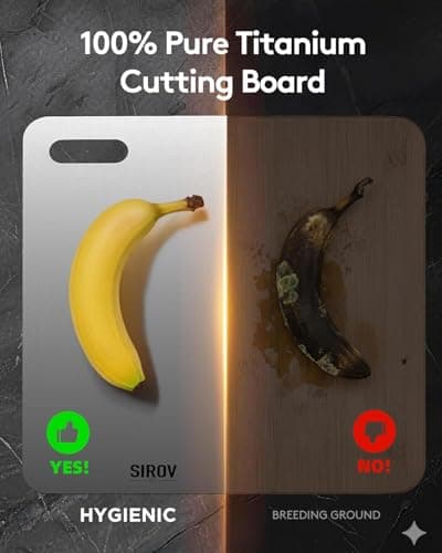 Titanium Cutting Board Set of 3, Premium Pure Titanium Chopping Boards for Kitchen, Non-Toxic & Dishwasher Safe for Meat, Fruit, and Vegetables (Set of 3)-Upgraded Version - Thumbnail 5