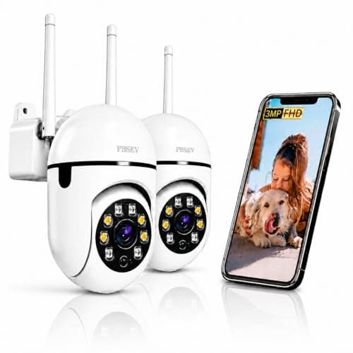 PBSEV Security Camera Indoor 1080P Wired, Pan/Tilt Control, Two-Way Audio, Clear Night Vision, Easy Setup, SD/Cloud Storage, WiFi Home Camera for Baby, Pet, Bedroom & Living Room Monitoring