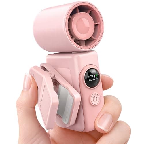Hotsales Clip-On Portable Fan, 13500 RPM Rechargeable Handheld Mini Fan with LED Display, 360° Rotating Detachable Clip, Stroller Fan for Baby, Compact Travel Essentials/Lash, Summer Gifts for Women - Image 1