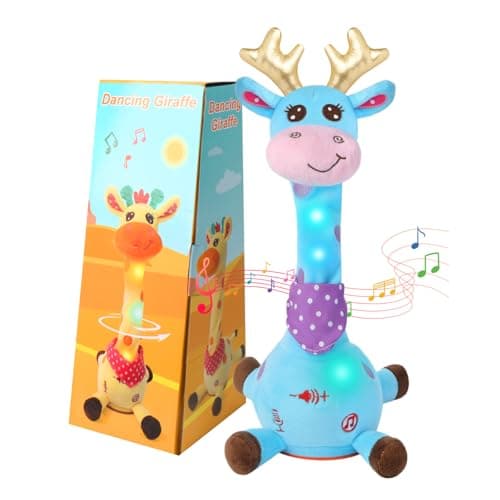 JISON21 Dancing Giraffe Toy Talking Repeating Plush Tummy Time Baby Toddle
