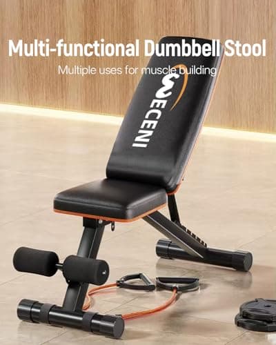 WECENI Adjustable Weight Bench,Adjustable weight bench, Multi-Functional Foldable workout Bench Press with 660 LBS Capacity, Strength Training Equipment gym for Home, Full heavy duty fitness bench gym at home. - Thumbnail 3