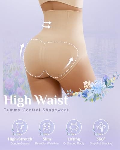 YADIFEN Tummy Control Shapewear High Waisted Underwear for Women, Seamless Girdle Steel Boned Butt Lifting Panties - Thumbnail 4
