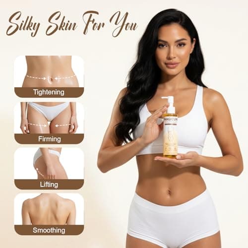 Magic Body Firming Oil After Shower Body Oils for Women with Massage Roller | Tighten, Hydrate, Crepe Erase, Anti Cellutite with DEFENSIL®, Vitamin E & Natural Botanicals (5.07 fl.oz.) - Thumbnail 4