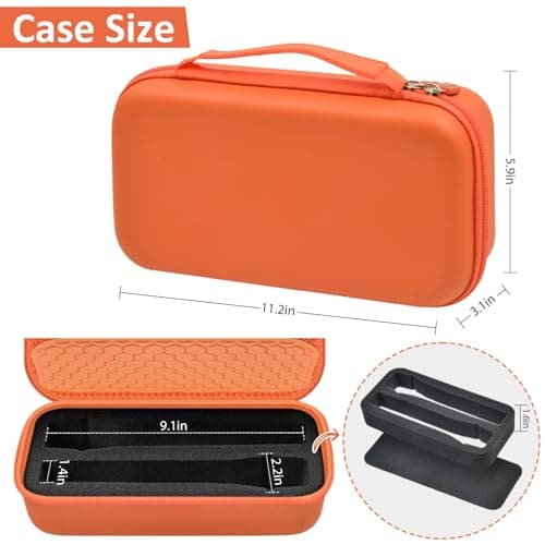 Comecase Wireless Microphone Case Compatible with JBL Wireless Two Microphone/for JBL Partybox, Handheld Dual Mic Travel Storage Bag for Receiver, Batteries and Other Accessories -Orange(Box Only) - Thumbnail 5