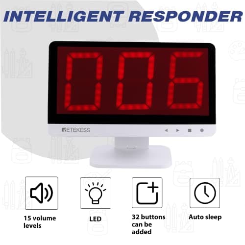 Retekess TM101 Jeopardy Buzzers,Buzzers for Trivia Games,Add Up to 32 Buttons,262ft, Game Show Buzzers for Classroom,Family Feud Adult Trivia Game Night,Back to School - Thumbnail 4