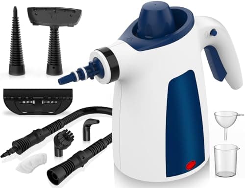 Steam Cleaner, Pressurized Handheld Steam Cleaner for Home, Multi-Surface Natural Portable Steam Cleaner with Safety Lock, Hand Held Steamer for Cleaning Kitchen, Bathroom, Grout, Tile, Windows(Blue) - Image 1
