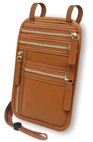 Sizobi Neck Wallet for Traveling Women Men, RFID Blocking Leather Passport Holder Travel Pouch, Family Travel Document Organizer Passport Wallets,International Travel Must Haves Travel Accessories - Image 1