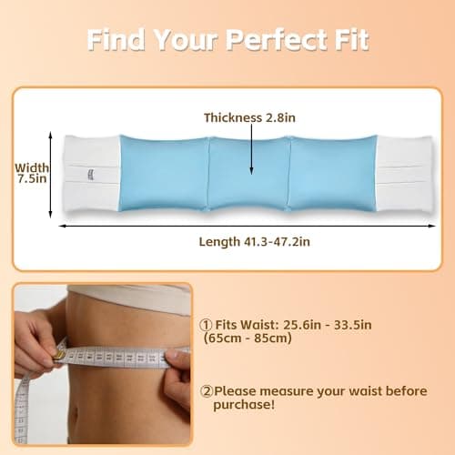 Wnfou Lumbar Support Pillow for Office Chair & Sleeping, Wrap Around Lower Back Pillow with Breathable Ice Silk Cotton, Provides Comfortable Lower Back Support for Side/Back/Stomach Sleepers - Thumbnail 6
