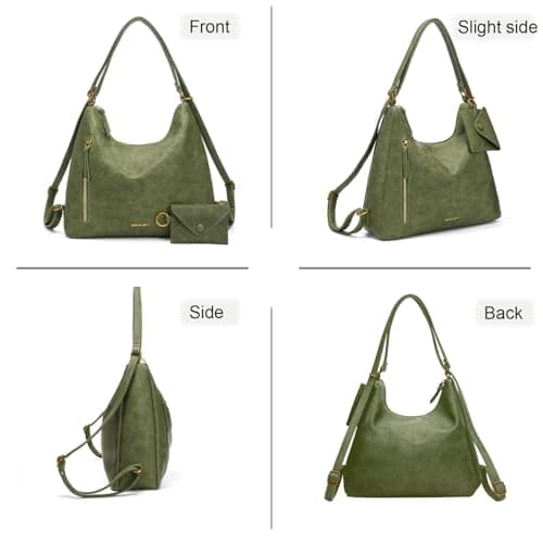 Women Hobo Bag Faux Leather Tote Handbags Clutch Purses Fashion Crossbody Bag Shoulder Bags - Thumbnail 2