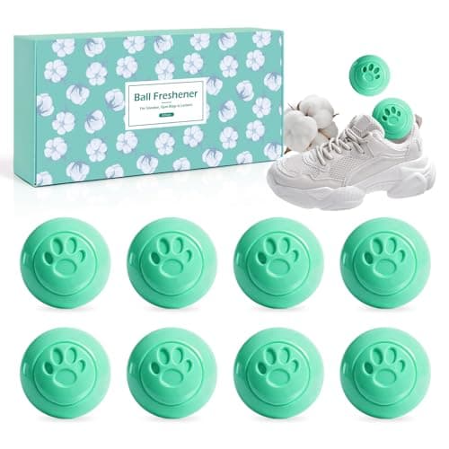 SCENTORINI Shoe Deodorizer Balls, 8 * Pure Cotton Scent Sneaker Deodorizer Balls, Odor Eliminator for Smell Shoes Boots, Long Lasting Shoe Freshener for Gym Bags, Drawers and Small Spaces