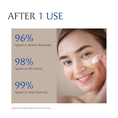 Deep Pore Cleansing Clay Mask for Face, Mud Mask for Oily Skin, Blackhead Mud Facial Mask - with Bentonite and Amazonian White Clay - Oil Control, Niacinamide Brightening, Pore Purifying, 100g - Thumbnail 6