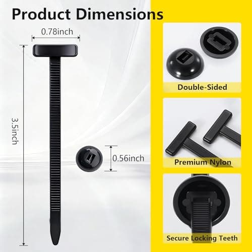Upgrade 100PCS Nylon Universal Cable Tie Buckle with Clear Storage Box, Self-Locking Zip Tie Clips for Car Fender, Bumper, Mudguard, Auto Repair, Home, Garden, DIY Use - Thumbnail 2