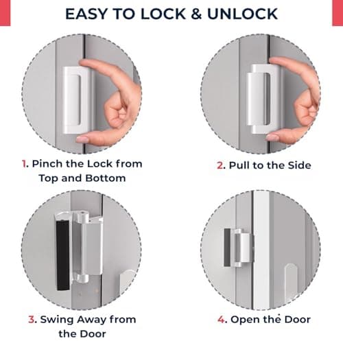 TrueOak Door Reinforcement Lock - Home Security Child Proof Door Lock Withstands 800 lbs, for Inward Swinging Doors, Door Locks for Kids Safety, Door Lock Latch Prevents Unauthorized Entry, 1 Pack - Thumbnail 5