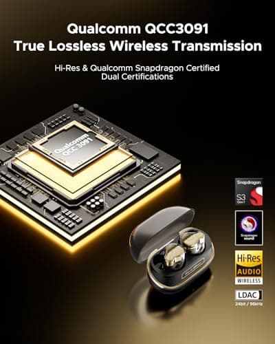 SoundPEATS H3 Hi-Res Wireless Bluetooth Headphones with LDAC, aptX Lossless, Triple Units (1DD+2BA), 55dB Active Noise Cancellation, 6 AI Microphones, Transparent Mode, BT5.4, APP, 37H, IPX5 - Thumbnail 3