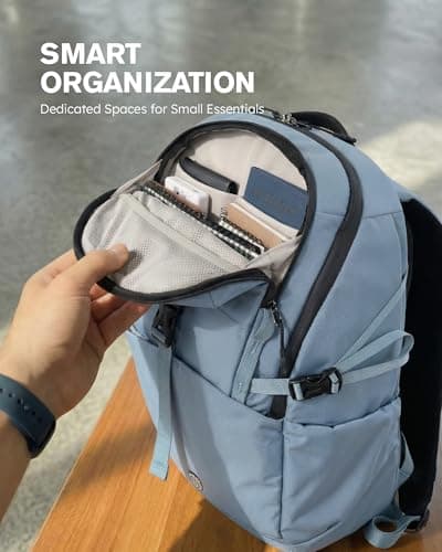 Tolaccea Daypack Backpacks Carry On 30L, Travel Backpack with Waterproof Zippers, Flight Approved Hand Luggage Casual Backpack for Men Women, Durable Bag for Work Business College, Fits 15.6" Laptop - Thumbnail 3
