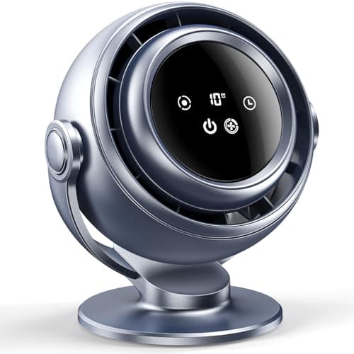 AGEYOU Desk Fan for Office, 90°Oscillating Fan with 6000mAh Rechargeable, 10 Speeds 4H Timer 270°Tilt Adjustment, 29dB Ultra-Quiet Portable Personal Table Fans, Gifts for Christmas Women Men Home - Image 1
