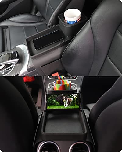 Couch Cup Holder Tray, VIENFUT Silicone Anti-Slip Sofa Armrest Tray with Side Pockets, BPA-Free Anti-Spill Couch Drink Holder for YETI, Remote, Snacks, Cellphone and iPad, Ideal Gift (Peach) - Thumbnail 5