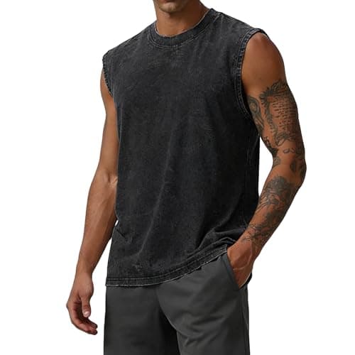 MAPICK Men's Workout Tank Top Sleeveless Muscle Shirt Lightweight Gym Tank Athletic Fit for Training Running Sports - Image 1