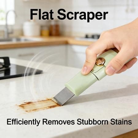 4-in-1 Multifunctional Cleaning Tool, Ergonomic Handle, Dual Storage, Corner Shovel Scraper Soft/Stiff Brushes, Perfect for Kitchen Bathroom Sink Tile Gaps, Household Essential - Thumbnail 5