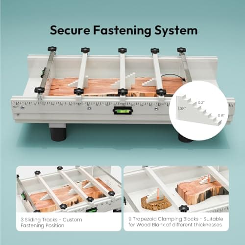 2 Pcs Epoxy Mold, Resiners River Table Epoxy Resin Mold with Adjustable Divider, 24x12x3in with Bubble Level, Fill Clamp System & Transparent Depth Board Ideal for Live Edge Resin Casting - Thumbnail 4