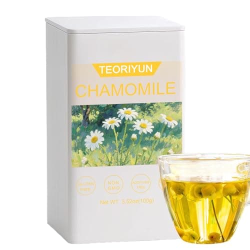 Chamomile Tea organic, 100% Pure & Natural Chamomile Flower Herbal Tea - Non-GMO - Caffeine-freePromote Relaxation & Support Digestion (Chamomile(3.53oz/100g))