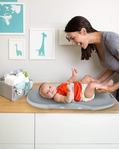 Widitn Baby Changing Pad, Soft & Wipe-Clean Changing Pad with Strap, EVA Waterproof Changing Table Pads for Dresser Top, Non-Slip Bottom, Lightweight, 30”×16” - Thumbnail 5