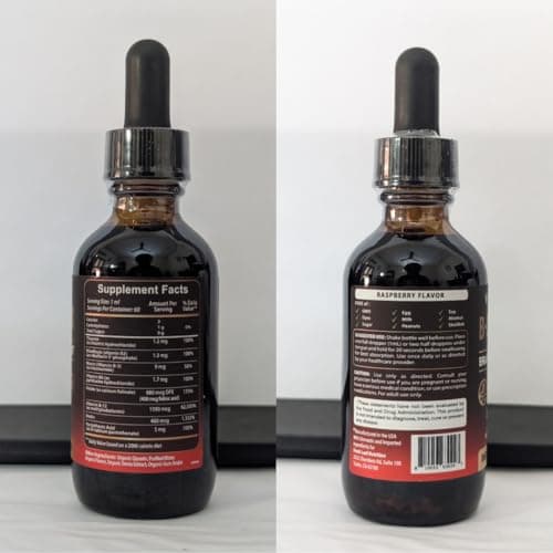 2 Pack Vitamin B Complex 20000 mcg - Vitamin B12 Sublingual Methylcobalamin Extra Strength Raspberry Liquid Drops for Women and Men - USA Made, B1, B2, B3, B5,B6, Biotin, Folic Acid | 4fl oz (120ml) - Thumbnail 2