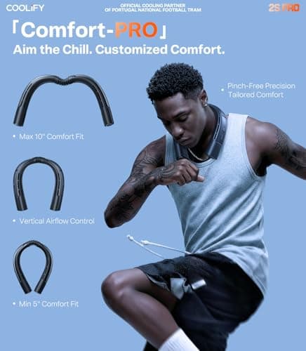 TORRAS Coolify 2026 Neck Air Conditioner 2S PRO, Ice-Feel Semiconductor Cooling Neck Cooler & Personal Air Conditioner for Golf, City Walk, Vacation Travel & Music Festival, Premium Summer Gift, Black - Thumbnail 5