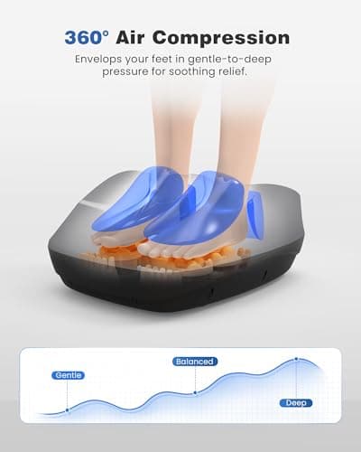 KING RELAX Shiatsu Foot Massager with Heat, 2026 Upgraded Deep Kneading & Squeeze Massage for Plantar Fasciitis, Modern Sculpted Design, Fits Up to Size 14, FSA Eligible HSA Store, Mothers Day Gifts - Thumbnail 5