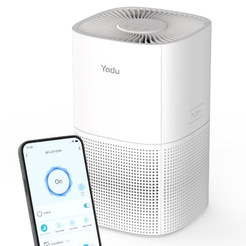 YADU True H13 HEPA Air Purifier for Bedroom, Small Quiet Air Purifier for Home with 360° Surround Intake, Smart APP Control, 200 sq.ft, 3-Stage Filtration System - Image 1