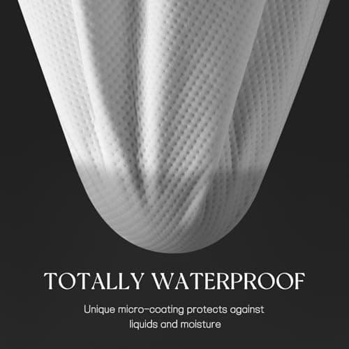 King Mattress Protector Tencel Luxury 100% Waterproof Mattress Protector,Silky Soft & Breathable,Noiseless Cooling Mattress Pad Cover Fitted 18" Deep Pocket(White,78.5"x80") - Thumbnail 2