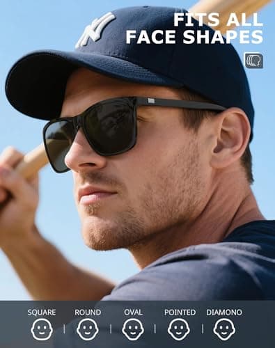 KALIYADI Mens-Sunglasses Polarized Sunglasses-Men Women: Classic Sun glasses with UV400 Protection for Driving Golf Fishing - Thumbnail 4