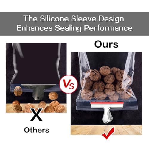 HOUSE AGAIN 6 Pack Stainless Steel Chip Bag Clips Covered with Colorful Silicone - NO More Sharp Edges - Color Coded for Food Bags - Air Tight Seal, Heavy Duty for Kitchen and Office, 5 Inches-Silver - Thumbnail 5