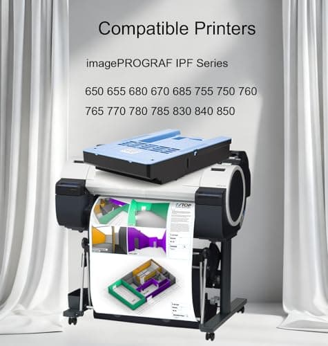 Hha&Ptj MC-10 Maintenance Cartridge Replacement Canon mc 10 1320b014, High Capacity Waste Collection Cartridge Compatible with Imageprograf IPF650 655 680 685 750 755 760 765 770 780 785 830 840 850 - Thumbnail 2