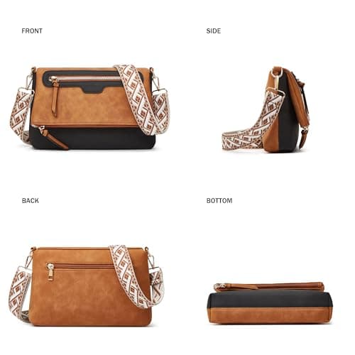 Makes Crossbody Bags for Women, Lightweight Medium Crossbody Purse, Soft Suede Leather Women's Shoulder Handbags for Shopping or Travel - Thumbnail 6