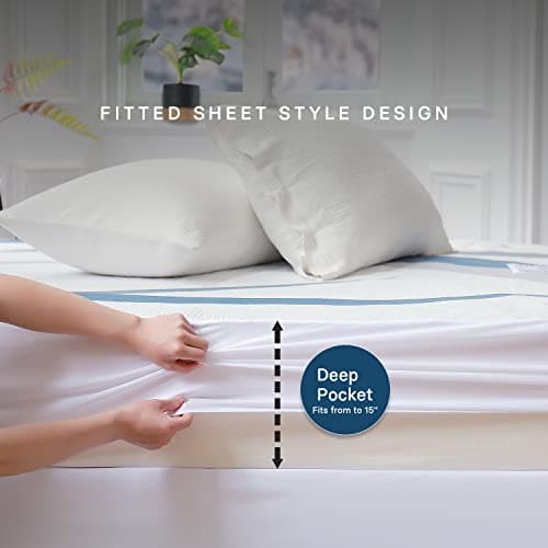 Gotcozy Heated Mattress Pad King Size Dual Control - Electric Mattress Pad Fit up to 15‘’ with 6 Heat Setting & 10 Hour Auto Off ETL Certified Machine Washable(Blue) - Thumbnail 4