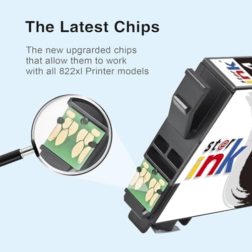 Starink Remanufactured Ink Replacement for Epson 822XL 822 Ink Cartridges Compatible with Epson Workforce Pro WF-3820 WF-3823 WF-4833 WF-4820 WF-4830 WF-4834 Printer High Yield & Latest Chip 8 Packs - Thumbnail 4